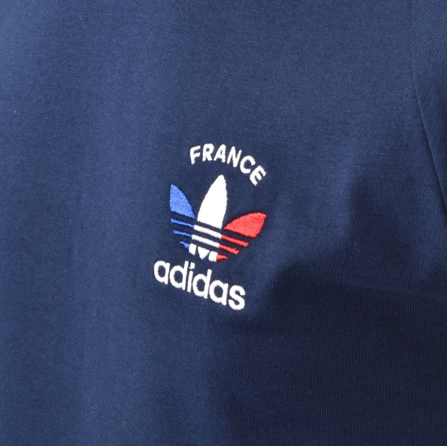 Alternative Image for ProductAdidas Originals 3 Stripe France T Shirt Navy3